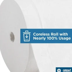 Compact® 4-Roll Quad Coreless Toilet Paper Dispenser by GP PRO, Black, 11.750” W x 6.900” D x 13.250” H (56744B)<Georgia-Pacific New