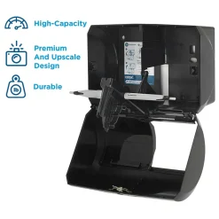 Compact 2-Roll Side-by-Side Coreless Toilet Paper Dispenser by GP PRO, Faux Stainless, (56796A)<Georgia-Pacific Discount