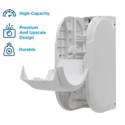 Compact 2-Roll Vertical Coreless Toilet Paper Dispenser by GP PRO, White (56767A)<Georgia-Pacific