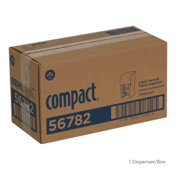 Compact 2-Roll Vertical Coreless Toilet Paper Dispenser by GP PRO, Stainless (56782)<Georgia-Pacific Clearance