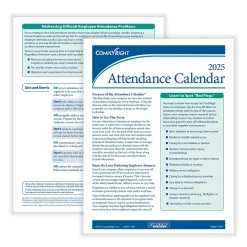 Hr Forms*ComplyRight 2025 Attendance Calendar Set, 200 Forms/Pack (A1411W16PK200)