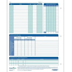 Hr Forms*ComplyRight 2024-2025 Fiscal Attendance Calendar, 50/Pack (A42005015)