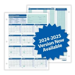 Hr Forms*ComplyRight 2024-2025 Fiscal Attendance Calendar, 50/Pack (A42005015)