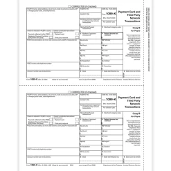 Tax Forms*ComplyRight 2024 1099-K Tax Form, 1-Part, 2-Up, 100/Pack (5326)