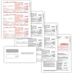 Tax Forms*ComplyRight 2024 1099-NEC Tax Form Self-seal envelopes, 3-Part, 3-Up, Copy A, B, C/2, 1096 Transmittal, 100/Pack (NEC6102E100)