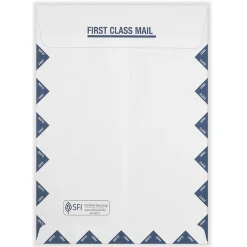 Outlet ComplyRight CMS-1500 Self Seal Security Tinted Window Envelope 9" x 12 1/2", White/Blue, 100/Pack (1500RS)