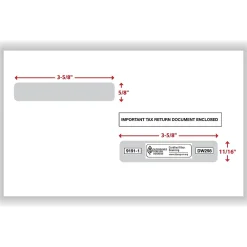 Tax Forms*ComplyRight Double Window Envelope, 5.63