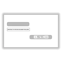 Sale ComplyRight Double-Window Envelopes For W-2 (5216)/1099-R (5175) Tax Forms, Moisture-Seal, 100/Pack (61611100)