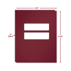 Pocket Folders|ComplyRight Double-Window Tax Presentation Folder, Burgundy, 50/Pack (FBU11)