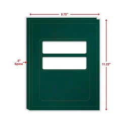 Pocket Folders|ComplyRight Double-Window Tax Presentation Folder, Emerald Green, 50/Pack (FG04)