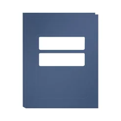 Pocket Folders|ComplyRight Double-Window Tax Presentation Folder, Midnight Blue, 50/Pack (FMB32)