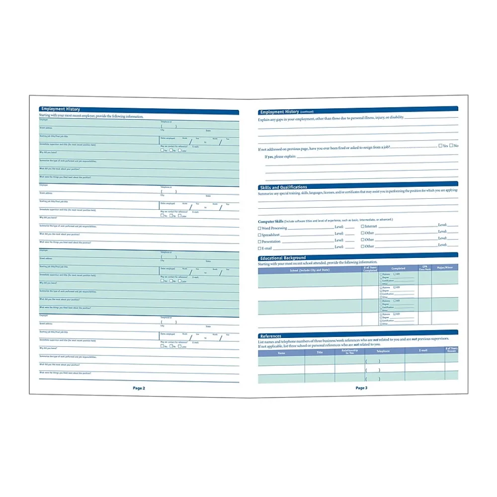 Hr Forms*ComplyRight ™ Illinois Job Application, Pack of 50 (A2179IL)