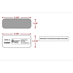 Clearance ComplyRight Moistenable Glue Security Tinted Double Window Tax Envelopes, 5 5/8