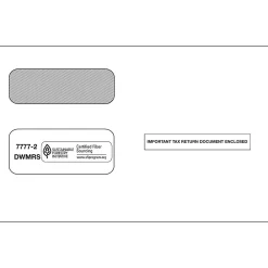 Outlet ComplyRight Self Seal Security Tinted Double-Window Tax Envelopes, White, 25/Pack (7777225)