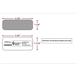 Outlet ComplyRight Self Seal Security Tinted Double-Window Tax Envelopes, White, 25/Pack (7777225)