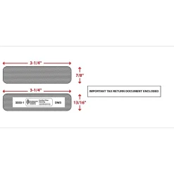 Discount ComplyRight Self Seal Security Tinted Double-Window Tax Envelopes, White, 50/Pack (3333250)