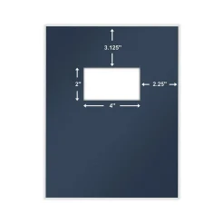 Pocket Folders|ComplyRight Single-Window Tax Presentation Folder, Navy Blue, 50/Pack (PNW22)