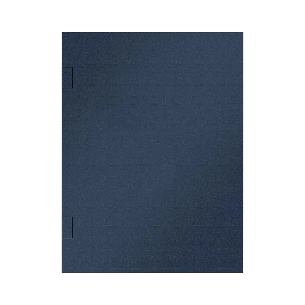 Pocket Folders|ComplyRight Tax Presentation Folder with Side-Staple Tabs, Navy Blue, 50/Pack (PNSS2)