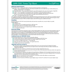 Tax Forms*ComplyRight TaxRight 2024 1099-NEC Tax Form Tax Forms, Envelopes & TipSheet, 4-Part, 25/Pack (NECSC6103E25)