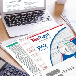 Tax Forms*ComplyRight TaxRight 2024 W-2 Tax Form Tax Form Set with Envelopes, 6-Part, 25/Pack (SC5650E25)