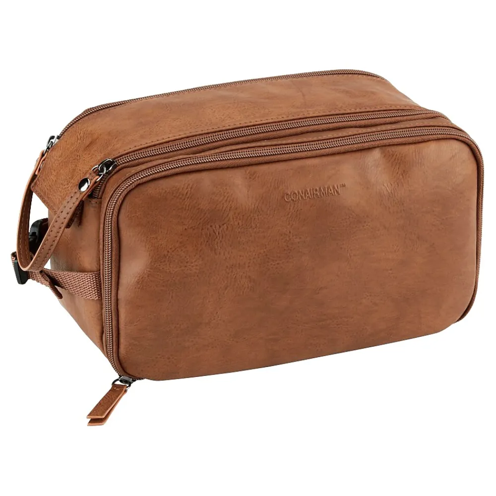 11" Faux Leather Travel Organizer, Brown (A29854)<Conair Clearance