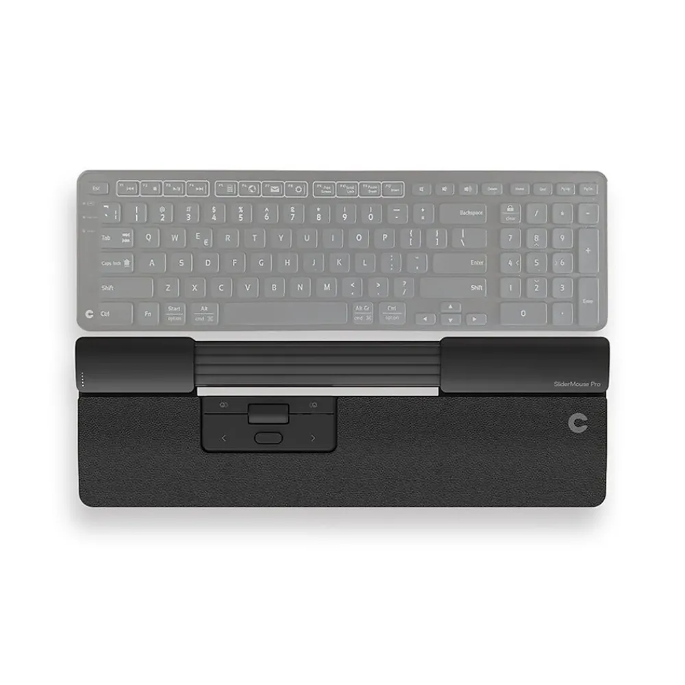 Online Contour Design SliderMouse Pro Vegan Leather Slim Wrist Rest, Wired, Black (CDSMPRO20110)