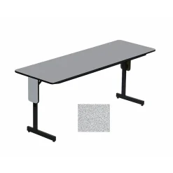 Folding Tables*Correll 60" Metal & Laminate Panel Leg Folding Table, Gray Granite (SP2460PX-15)