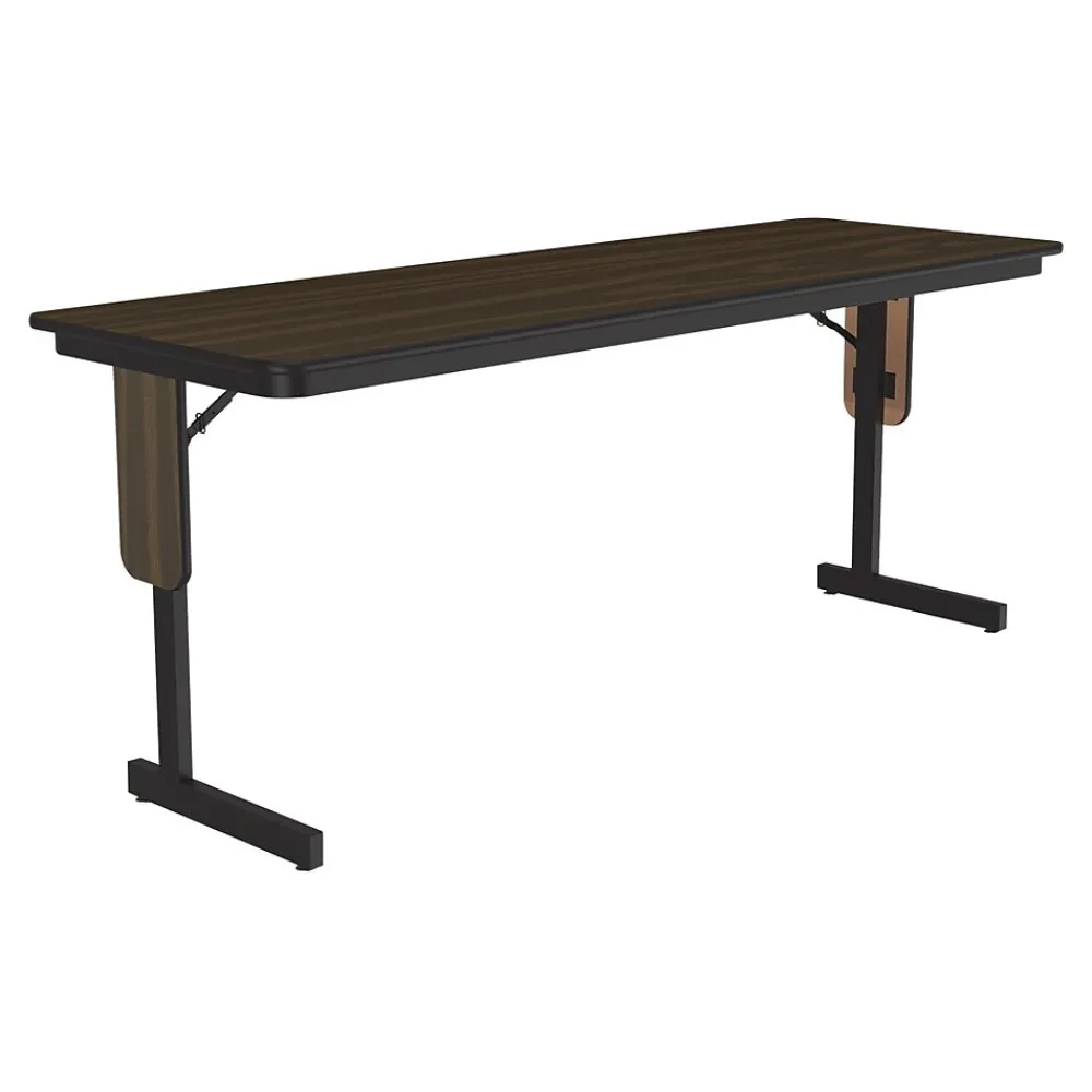 Folding Tables*Correll Folding Table, 72" x 24", Black/Walnut (SP2472TF-01)