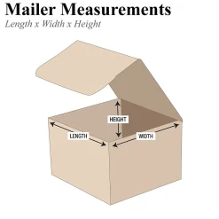 Best Partners Brand Corrugated Mailers, 3" x 3" x 3", Kraft, 50/Bundle (M333K)