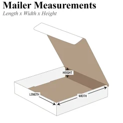 Online Partners Brand Corrugated Mailers, 18" x 12" x 4" White, 50/Bundle (M18124)
