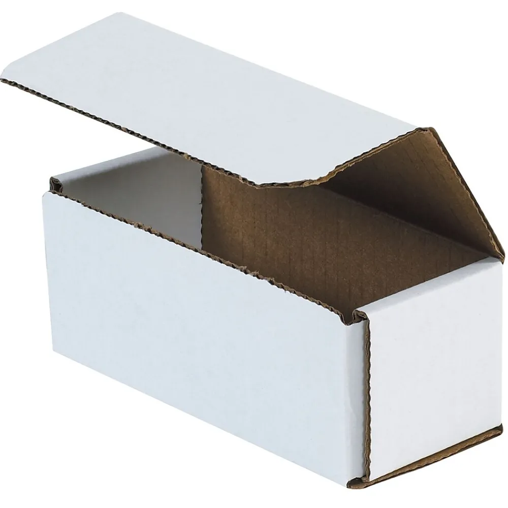 Hot Unbranded Corrugated Mailers, 10" x 6" x 3", White, 50/Bundle (M1063)