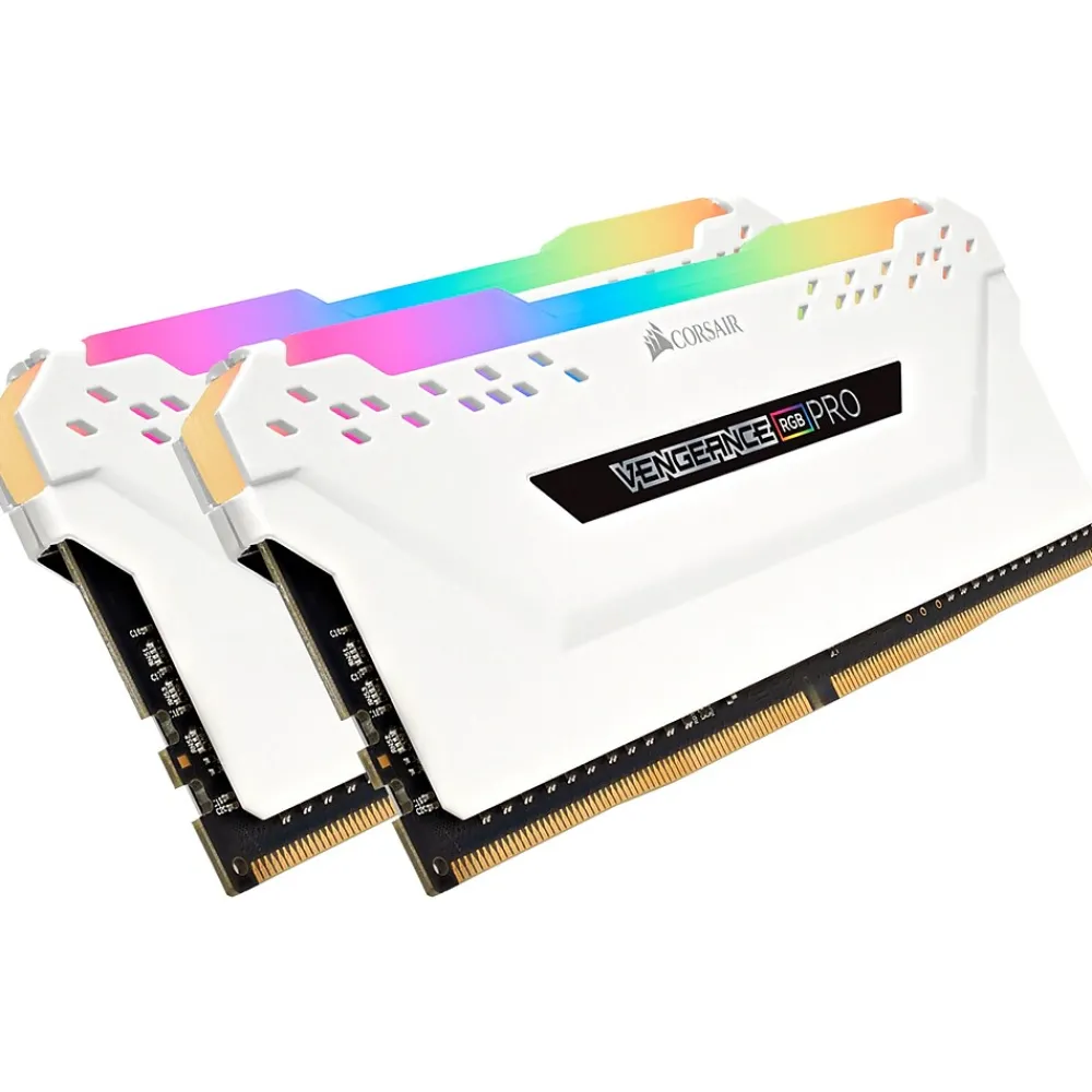 Hot Corsair VENGEANCE RGB PRO 16GB (2 x 8GB) DDR4 DIMM-288 pin Desktop Memory Kit (CMW16GX4M2C3200C16W)