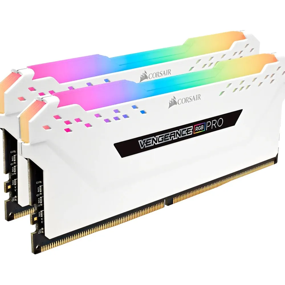 Hot Corsair VENGEANCE RGB PRO 16GB (2 x 8GB) DDR4 DIMM-288 pin Desktop Memory Kit (CMW16GX4M2C3200C16W)