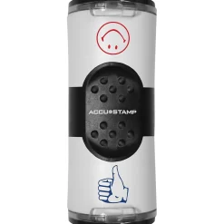 Stamps & Stamp Pads|Accu-Stamp Cosco Dual Message Round Stamp, Thumbs Up/Smiley, Red/Blue Ink (032934)