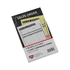 Business Forms*Cosco Business 2-Part Carbonless Sales Orders, 5.5" x 8.5", 50 Sets/Book (074013)