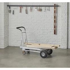 Cosco 4-in-1 Folding Series Convertible Hand Truck, 1000 lb. Capacity, Silver/Black (12323ASB1E)