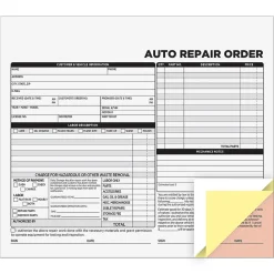 Business Forms*Cosco 3-Part Carbonless Auto Repair Order, 8.5