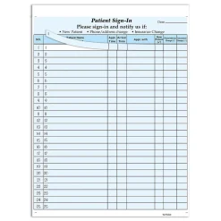 Medical Forms*Cosco Patient Confidential Sign-In Forms, 3-Part, 125 Forms/Pack (074039)