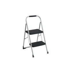 Cosco Two Step Big Step Folding Step Stool with Rubber Hand Grip (11308PBL1E)