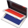 Stamps & Stamp Pads|Cosco Two-Color Felt Stamp Pads, Red/Blue Ink (090429)