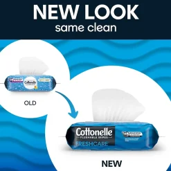 Flushable Toilet Paper Wipe, White, 42 Sheets/Pack, 8 Packs/Carton (51826)<Cottonelle Clearance