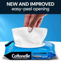 Flushable Toilet Paper Wipe, White, 42 Sheets/Pack, 8 Packs/Carton (51826)<Cottonelle Clearance