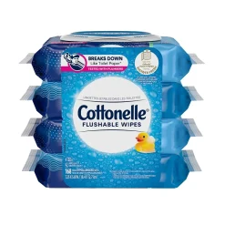 Fresh Care Flushable Wet Wipe, White, 42 Wipes/Pack, 4 Packs/Case (54495)<Cottonelle Best