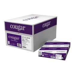 Large Quantity Paper*Cougar 8.5" x 11" Cover Paper, 100lbs., White, 1600/Case (2984CASE)