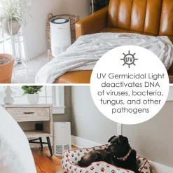 Crane True HEPA Tower Air Purifier, White (EE-5068)