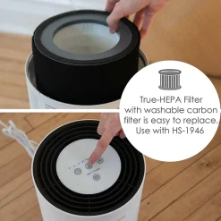 Crane True HEPA Tower Air Purifier, White (EE-5068)