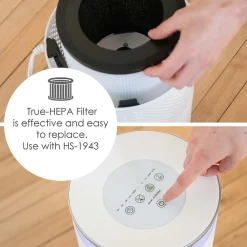 Crane True HEPA Tower Air Purifier, White (EE-5069)