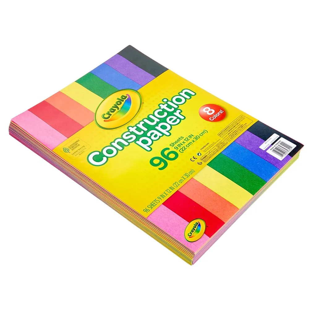 Construction Paper*Crayola 12" x 9" Construction Paper, Assorted Colors, 96 Sheets/Pack (993000)
