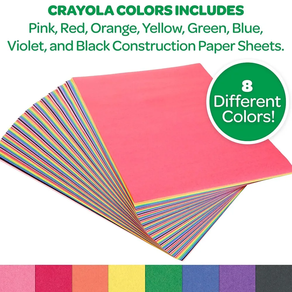 Construction Paper*Crayola 12" x 9" Construction Paper, Assorted Colors, 96 Sheets/Pack (993000)