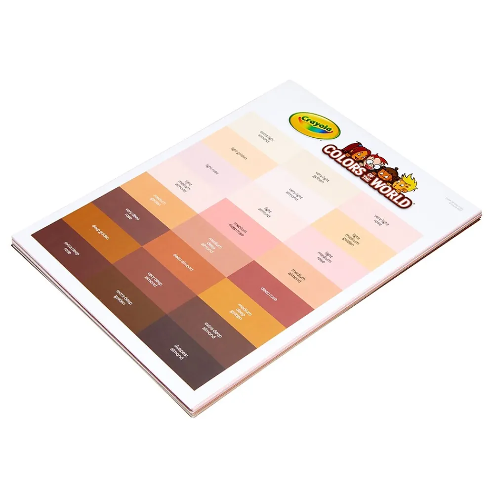 Construction Paper*Crayola Colors of the World 8.5" x 11" Construction Paper, Assorted Colors, 48 Sheets/Pack (99-0091)